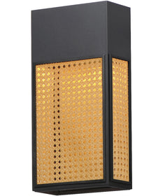 Lattice 16 inch LED Outdoor Sconce Dark Sky Black