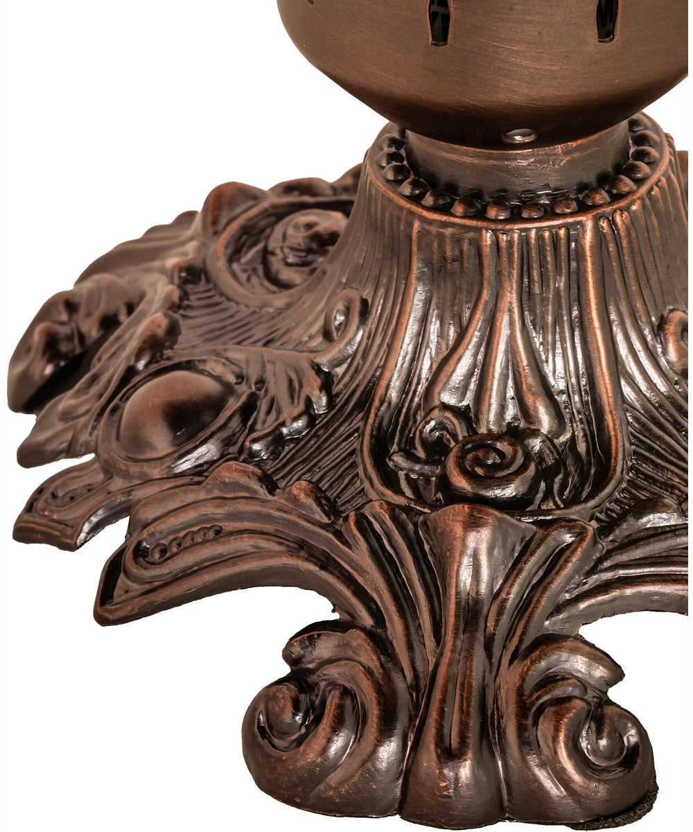 8" High Pink/White Tiffany Pond Lily Victorian Accent Lamp