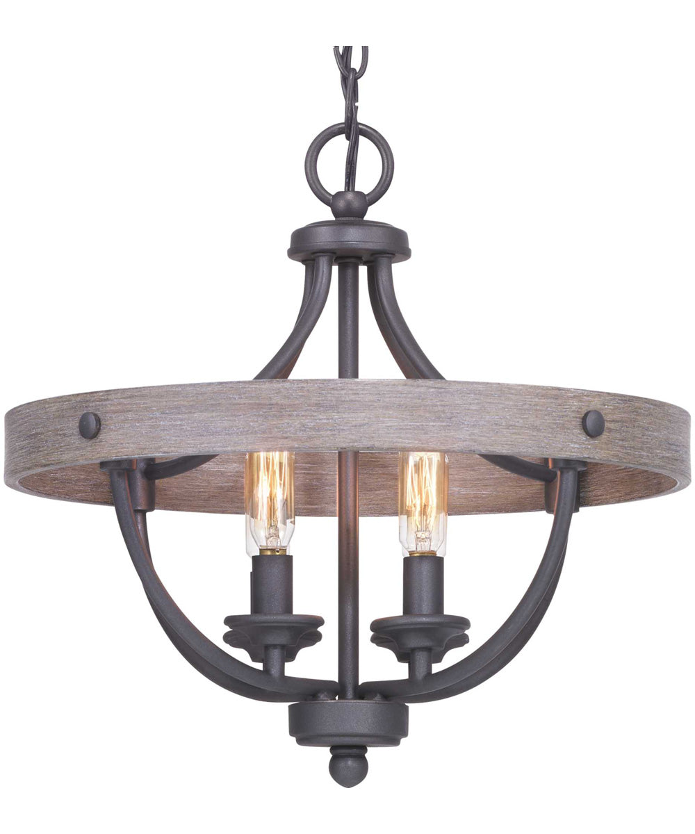 Gulliver 4-Light 14-1/4" Semi-Flush Convertible Graphite