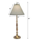 34"H 1-Light Buffet Lamp Antique Brass