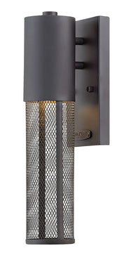 15"H Aria 1-Light Mini Outdoor Wall Light in Black