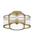 Aster 4-light Semi Flush Mount Weathered Brass
