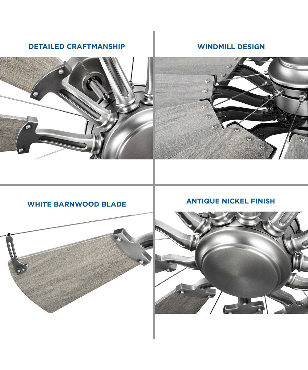 Springer 52-Inch 12-Blade DC Motor Windmill Ceiling Fan Antique Nickel