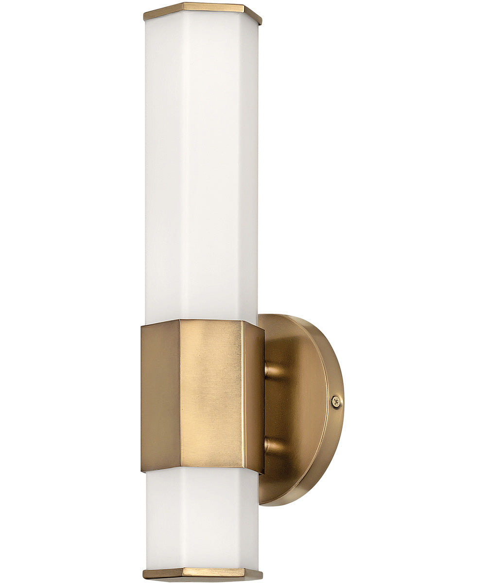 Facet LED-Light Small LED Sconce in Heritage Brass