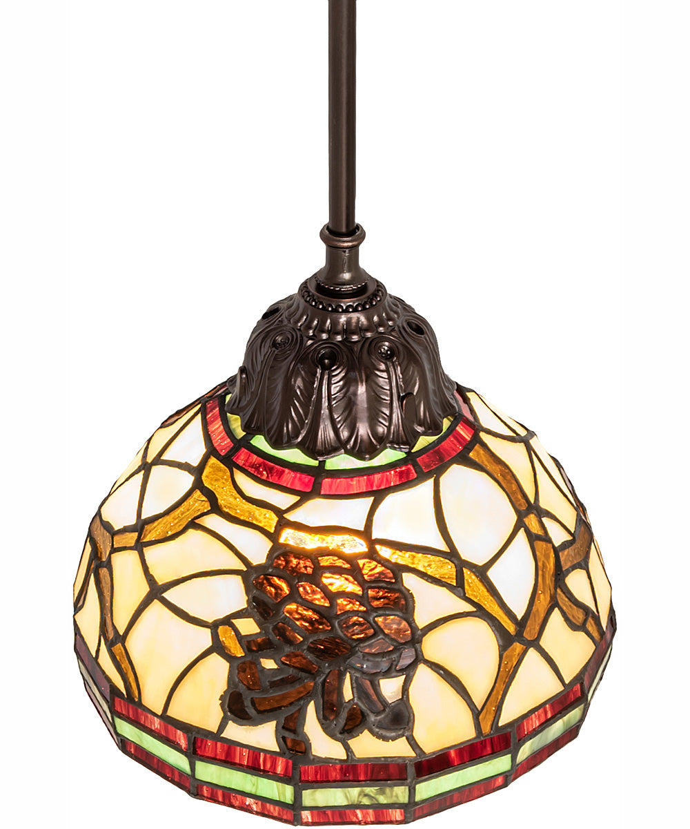 8" Wide Tiffany Pinecone Mini Pendant