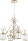 27"W San Miguel 4-light Nook Chandelier Persian White