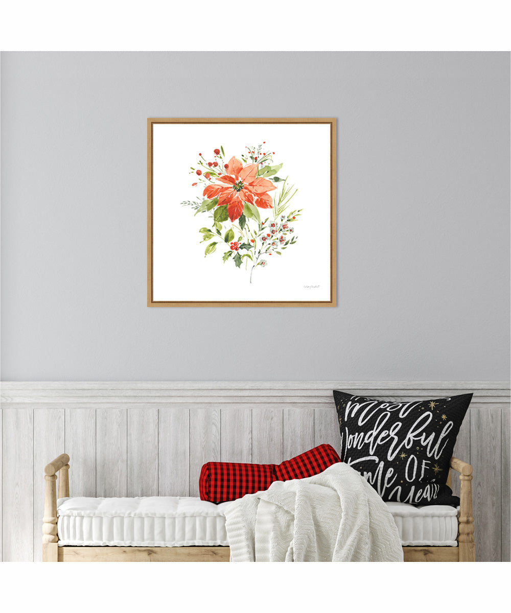 Framed Christmas Forever V by Lisa Audit Canvas Wall Art Print (22  W x 22  H), Sylvie Maple Frame