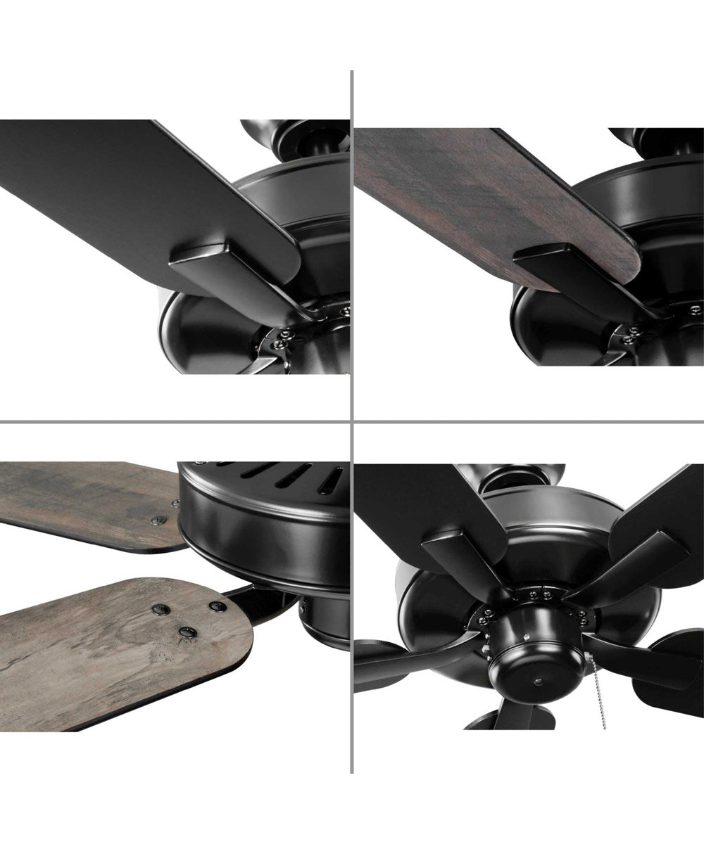 AirPro 52 in. 5-Blade Energy Efficient Rated Transitional Ceiling Fan with Light Matte Black