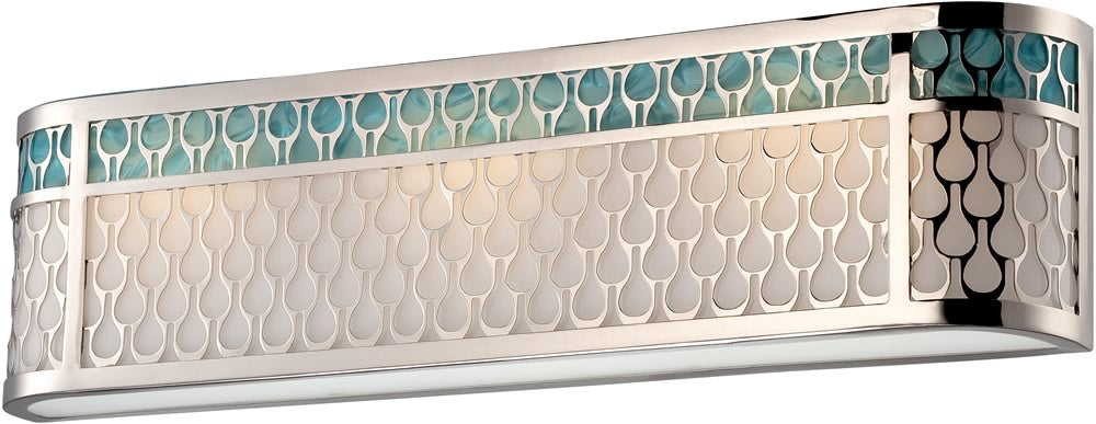 27"W Raindrop 3-Light LED Vanity & Wall Polished Nickel