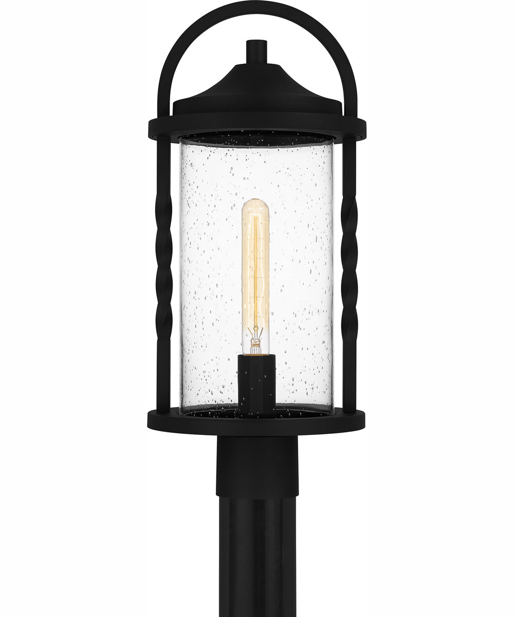 Reece Large 1-light Outdoor Post Light  Coastal Armour Aluminum Earth Black