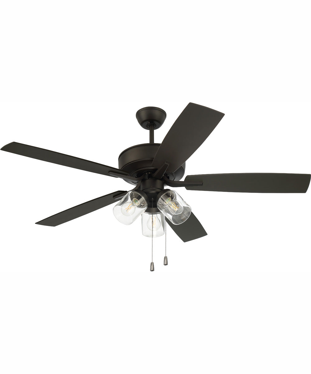 52" Outdoor Pro Plus 104 Clear 3-Light Indoor/Outdoor Ceiling Fan Espresso