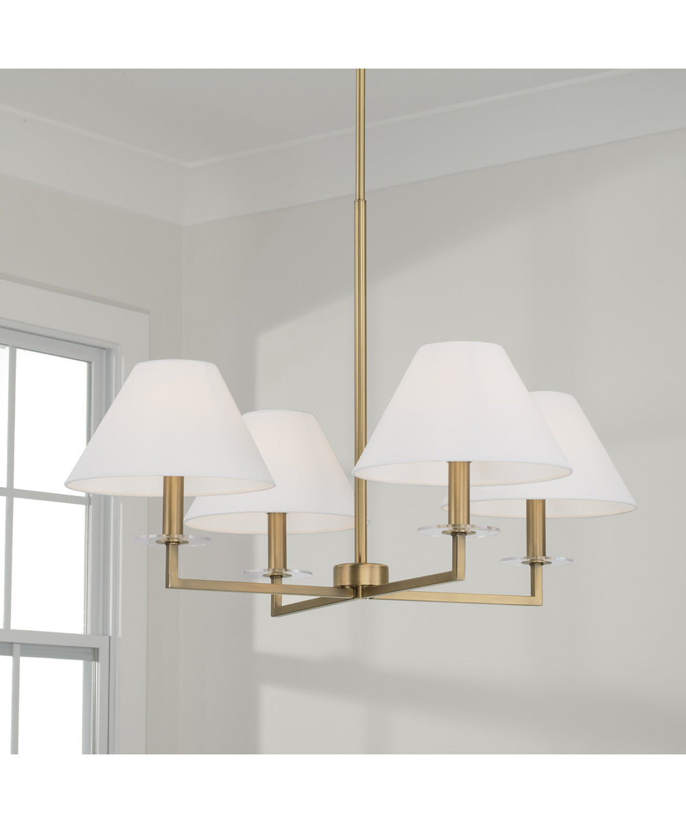 Gilda 4-Light Chandelier Aged Brass