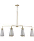 Abbott 6-Light Island In Aged Brass