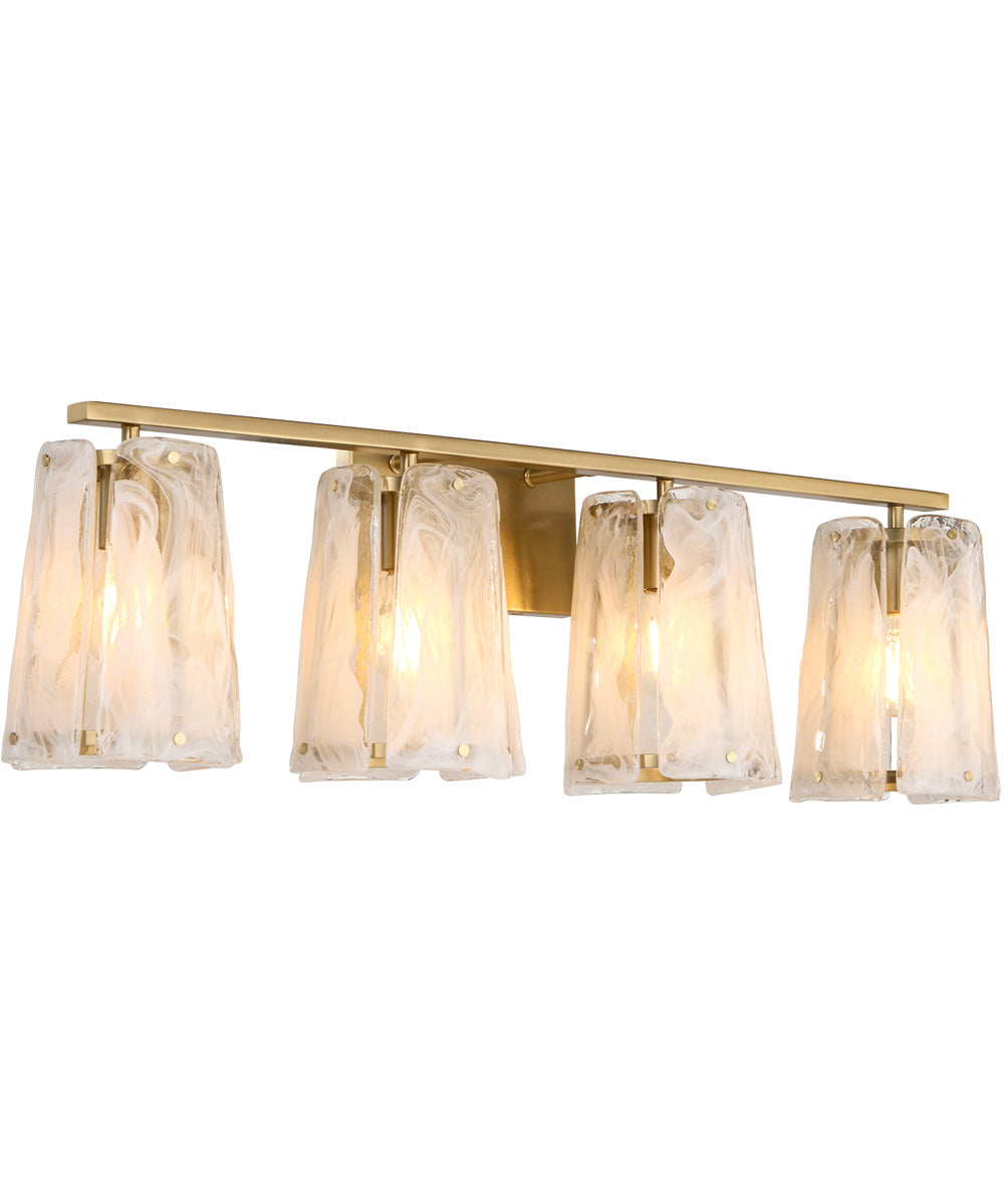 Prestige 4-light Bath Vanity Light Aged Brass