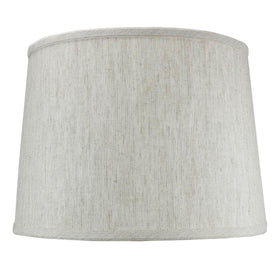 14"W x 10"H SLIP UNO FITTER Textured Oatmeal Drum Shade