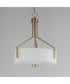Dart 3-Light Pendant Satin Brass