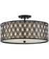 Boutique 4-light Semi Flush Mount Mystic Black