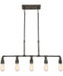 Squire 5-light Island Light Rustic Black