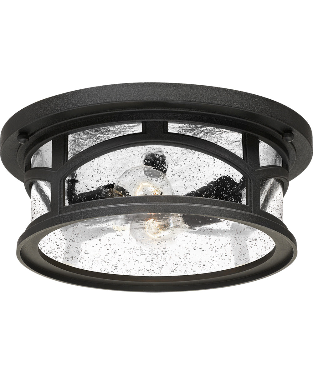Marblehead Medium 2-light Outdoor Ceiling Light  Coastal Armour Mystic Black