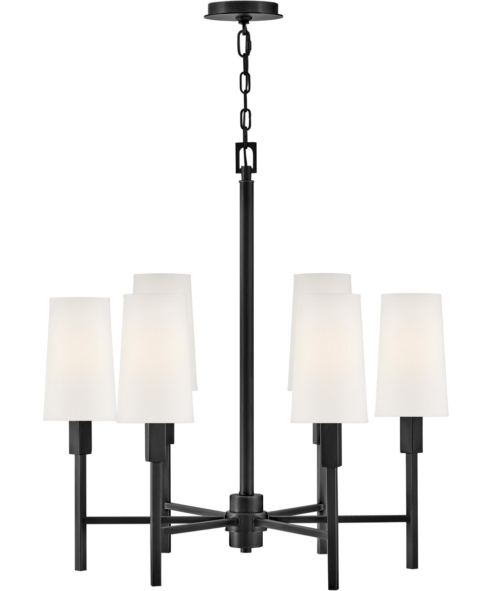Fenwick 6-Light Medium Chandelier in Black