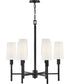 Fenwick 6-Light Medium Chandelier in Black