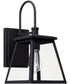 Belmore 1-Light Outdoor Wall Mount Rain or Shine - Black with Clear Glass