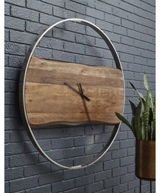 Panchali Wall Clock Brown/Silver