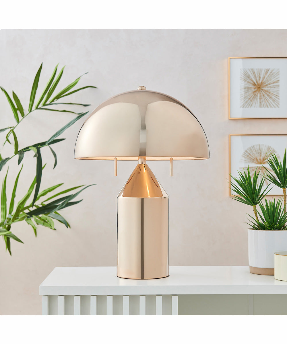 Ranae 2-Light Metal Table Lamp Gold