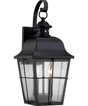 Millhouse Medium 2-light Outdoor Wall Light Mystic Black