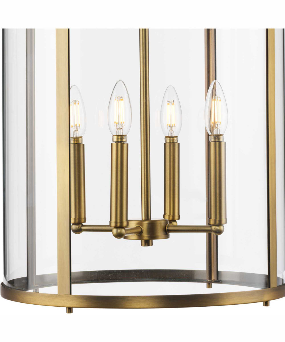 Gilliam 4-Light New Traditional Hall & Foyer Vintage Brass
