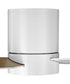 Braden 44" 3-Blade Matte White LED Mid-Century Modern Indoor Hugger Ceiling Fan Satin White