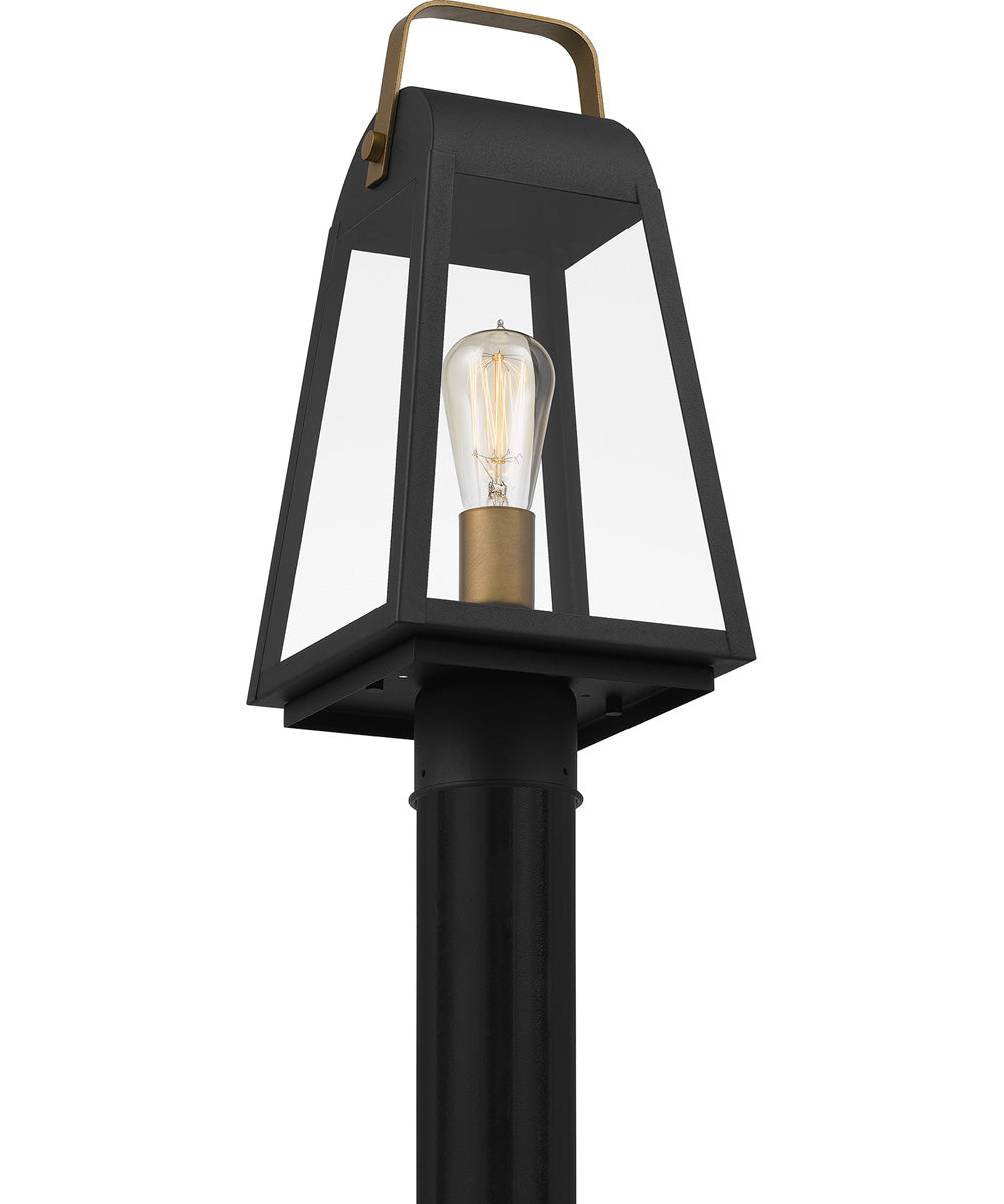 O'Leary Large 1-light Outdoor Post Light  Coastal Armour Steel Earth Black