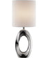 Clover 1-Light Table Lamp Ceramic Body/White Fabric Shade