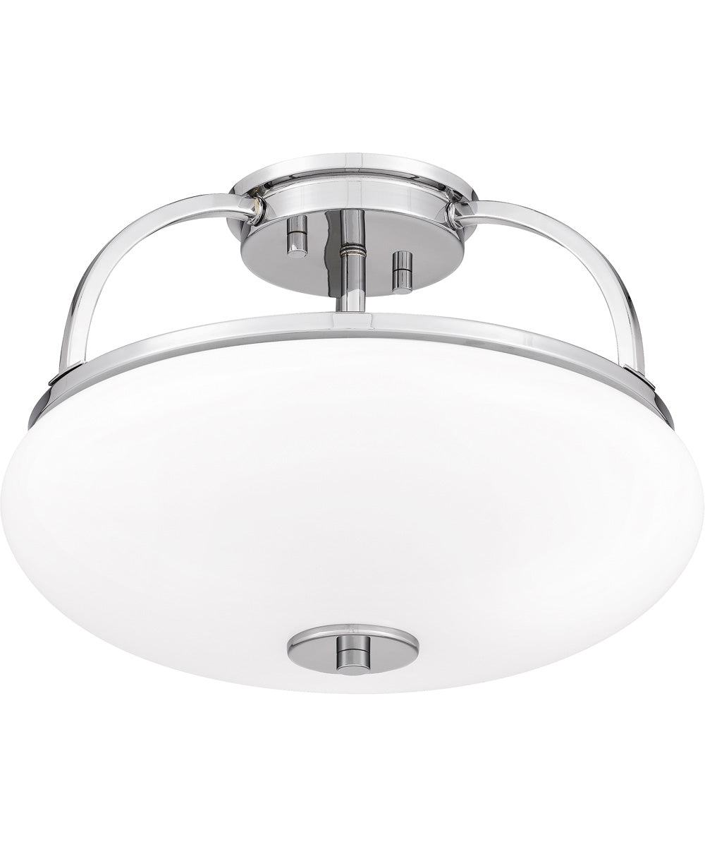 Easton 3-light Semi Flush Mount Polished Chrome
