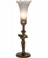 15" High Gray Nouveau Lady Accent Lamp