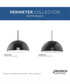 Perimeter 1-Light Mid-Century Modern Pendant with metal Shade Matte Black