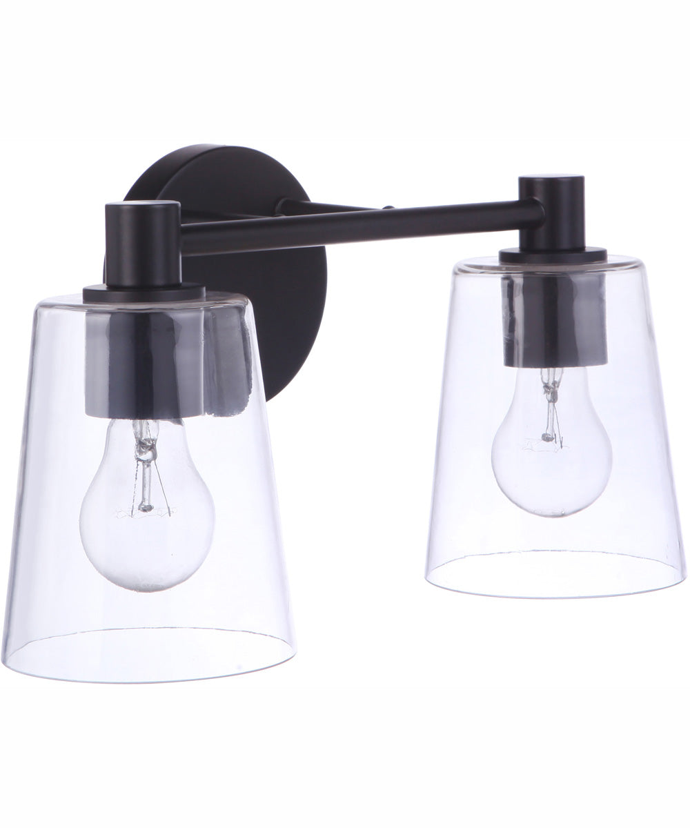 Emilio 2-Light Vanity Flat Black