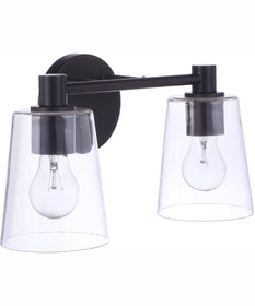 Emilio 2-Light Vanity Flat Black