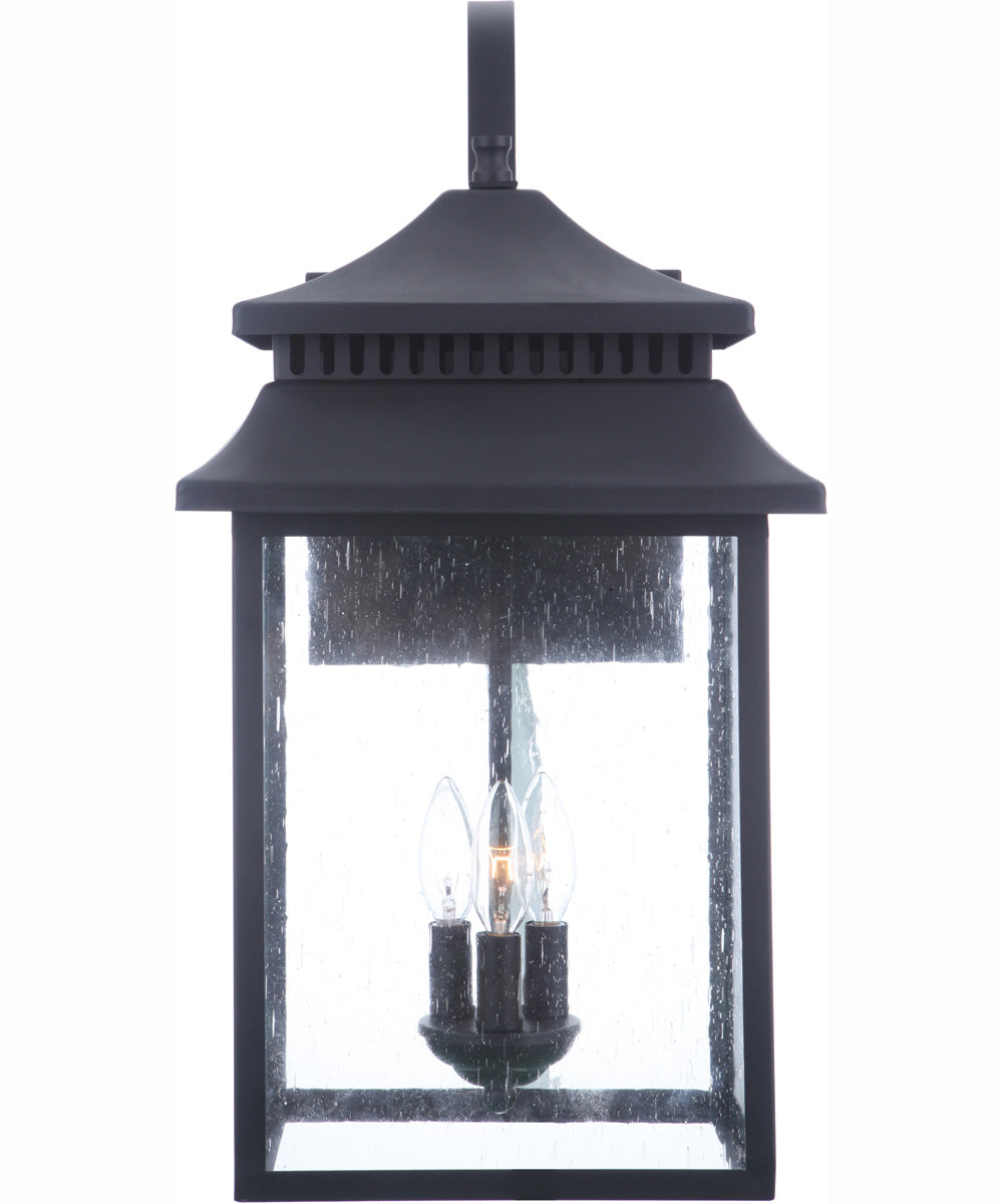 Crossbend 3-Light Outdoor Wall Lantern Matte Black