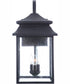 Crossbend 3-Light Outdoor Wall Lantern Matte Black