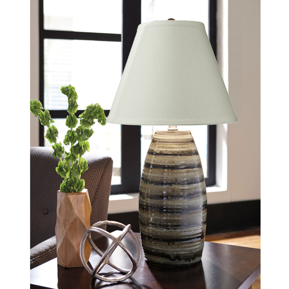 6x12x9 SLIP UNO FITTER Hard Back Empire Lamp Shade Light Oatmeal