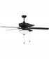 52" Outdoor Pro Plus 211 White 2-Light Indoor/Outdoor Ceiling Fan Flat Black