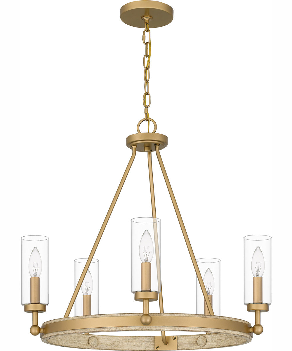 Kelleher 5-light Chandelier Nouveau Painted Weathered Brass