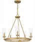 Kelleher 5-light Chandelier Nouveau Painted Weathered Brass
