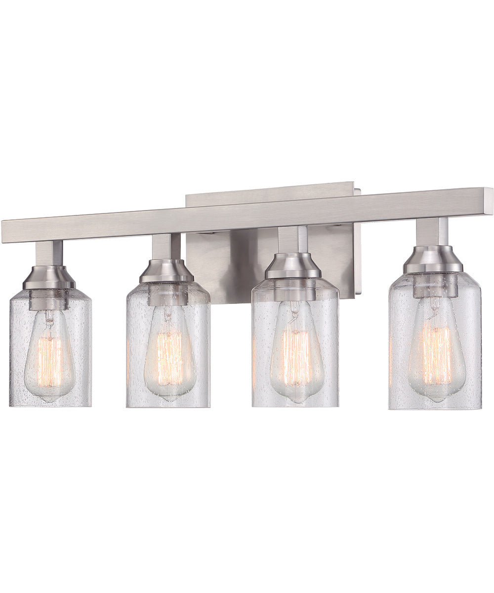 Chicago 4-Light Vanity Brushed Polished Nickel