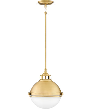 Fletcher 2-Light Small Pendant in Satin Brass