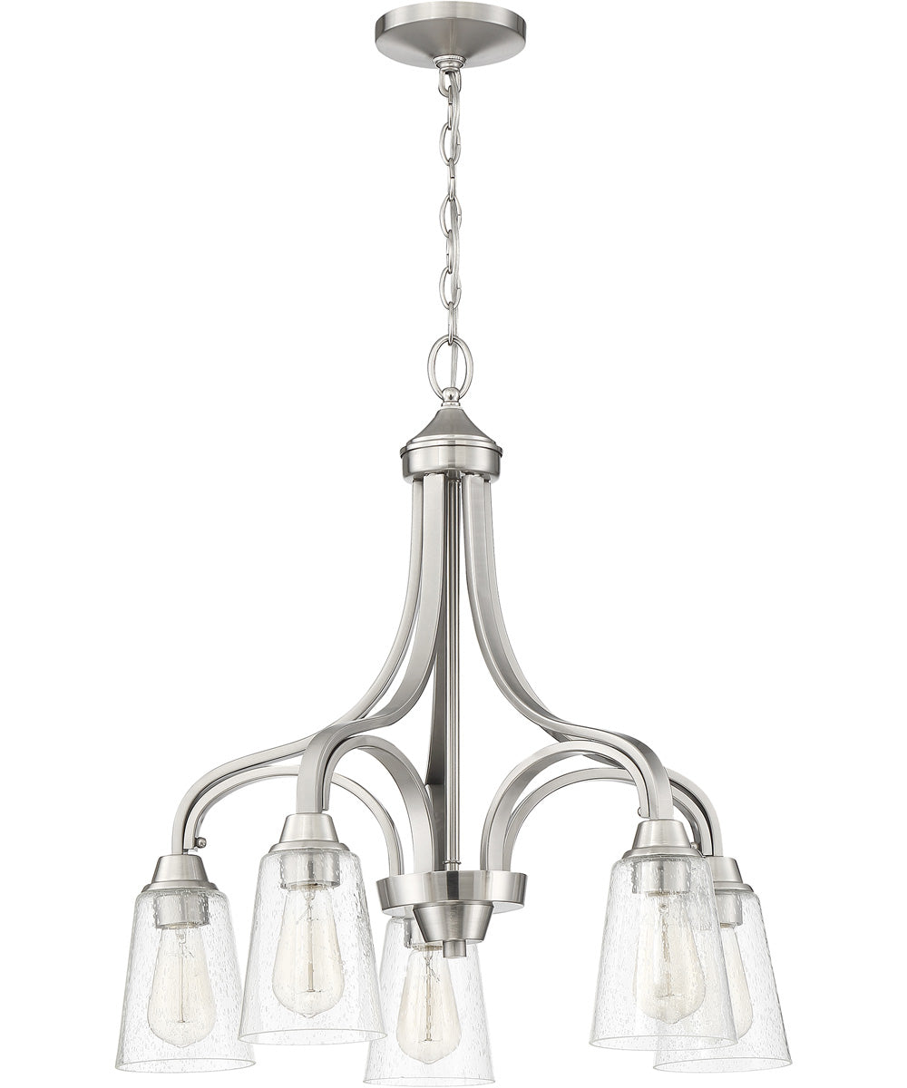 Grace 5-Light Chandelier Brushed Polished Nickel