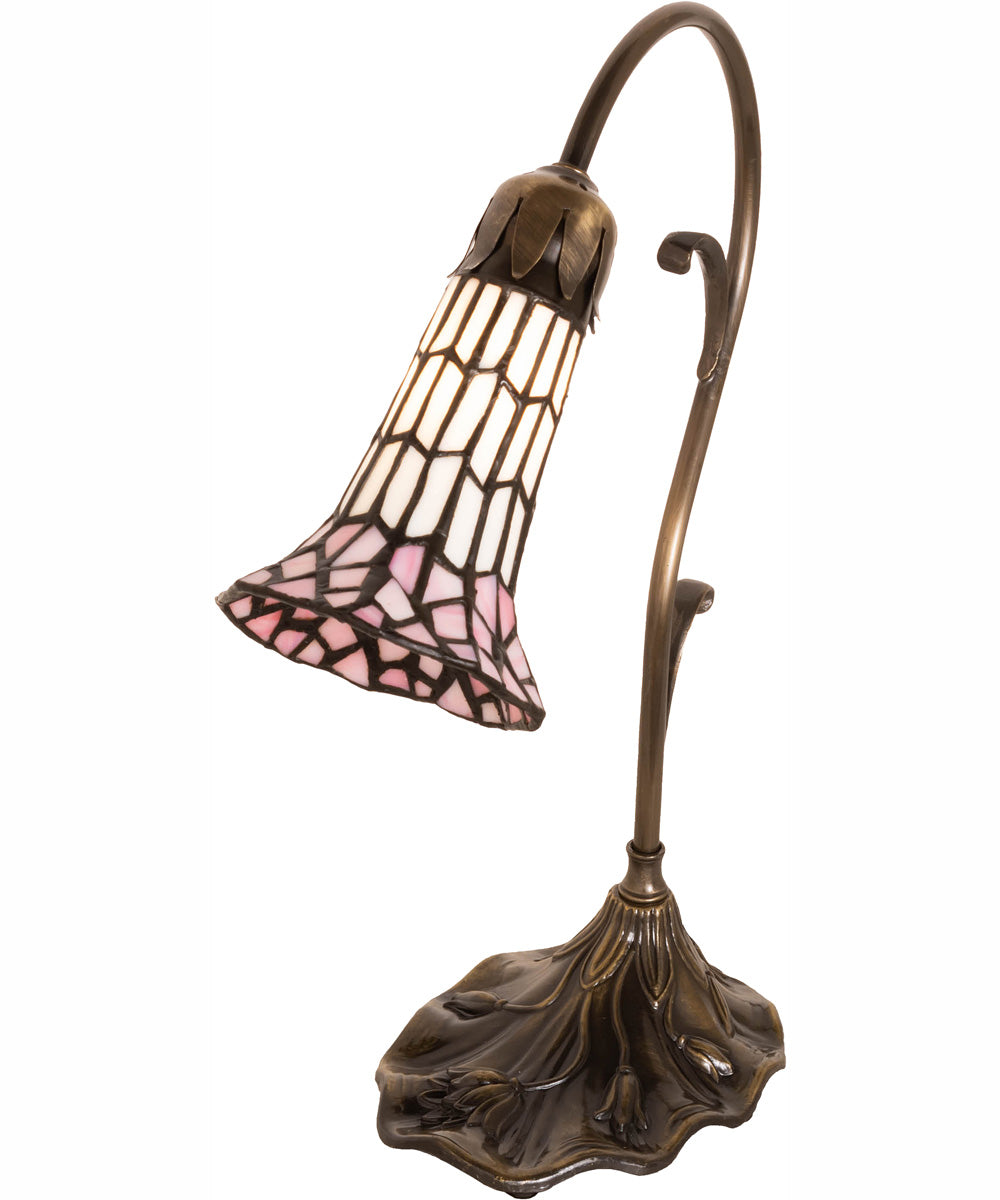 15" High Stained Glass Pond Lily Accent Lamp