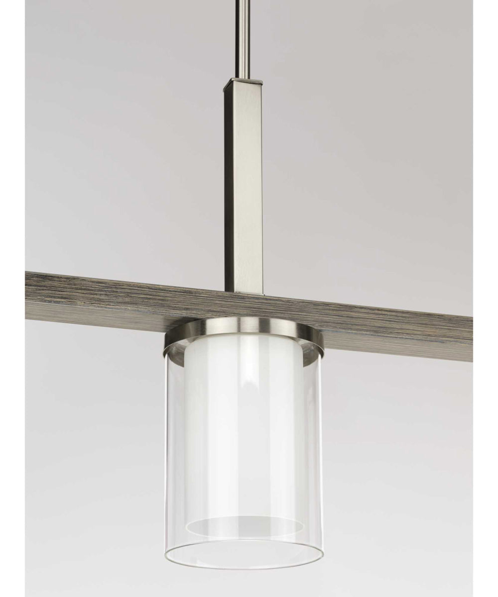 Mast 4-Light Linear Chandelier Brushed Nickel