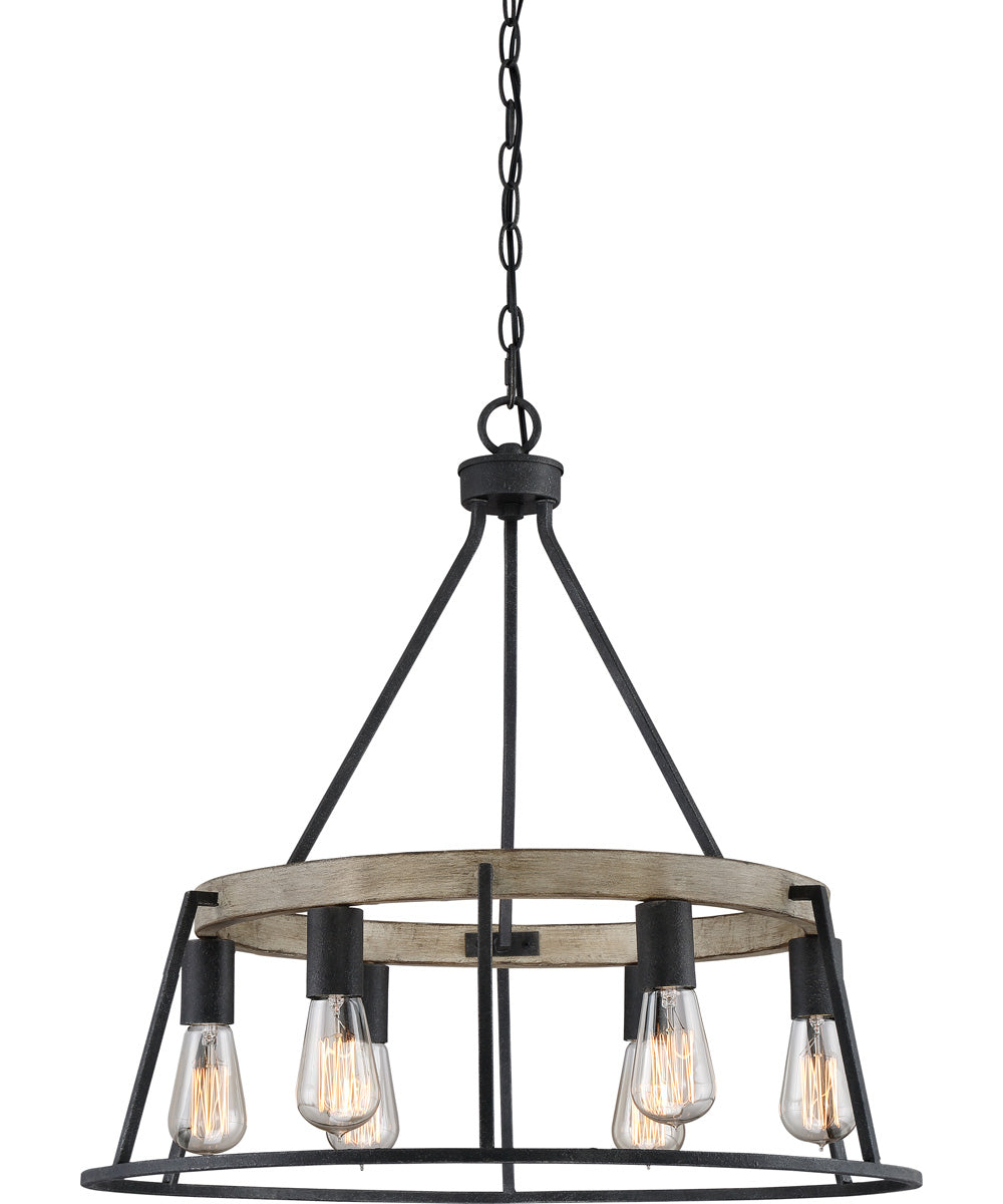 Brockton 6-light Chandelier Grey Ash